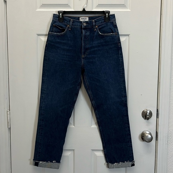 AGOLDE Remy High Rise Straight Jeans  size 28 Button Fly Stretch - Picture 1 of 11